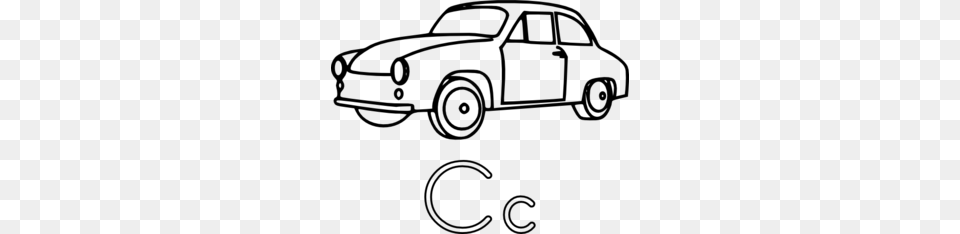 C Is For Car Clip Art, Gray Free Transparent Png