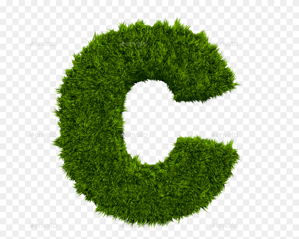 C Letter O Grass, Moss, Plant, Vegetation Free Png