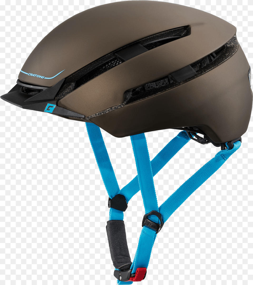 C Loom Brown Blue Rubber Bicycle Helmet, Clothing, Crash Helmet, Hardhat Free Transparent Png