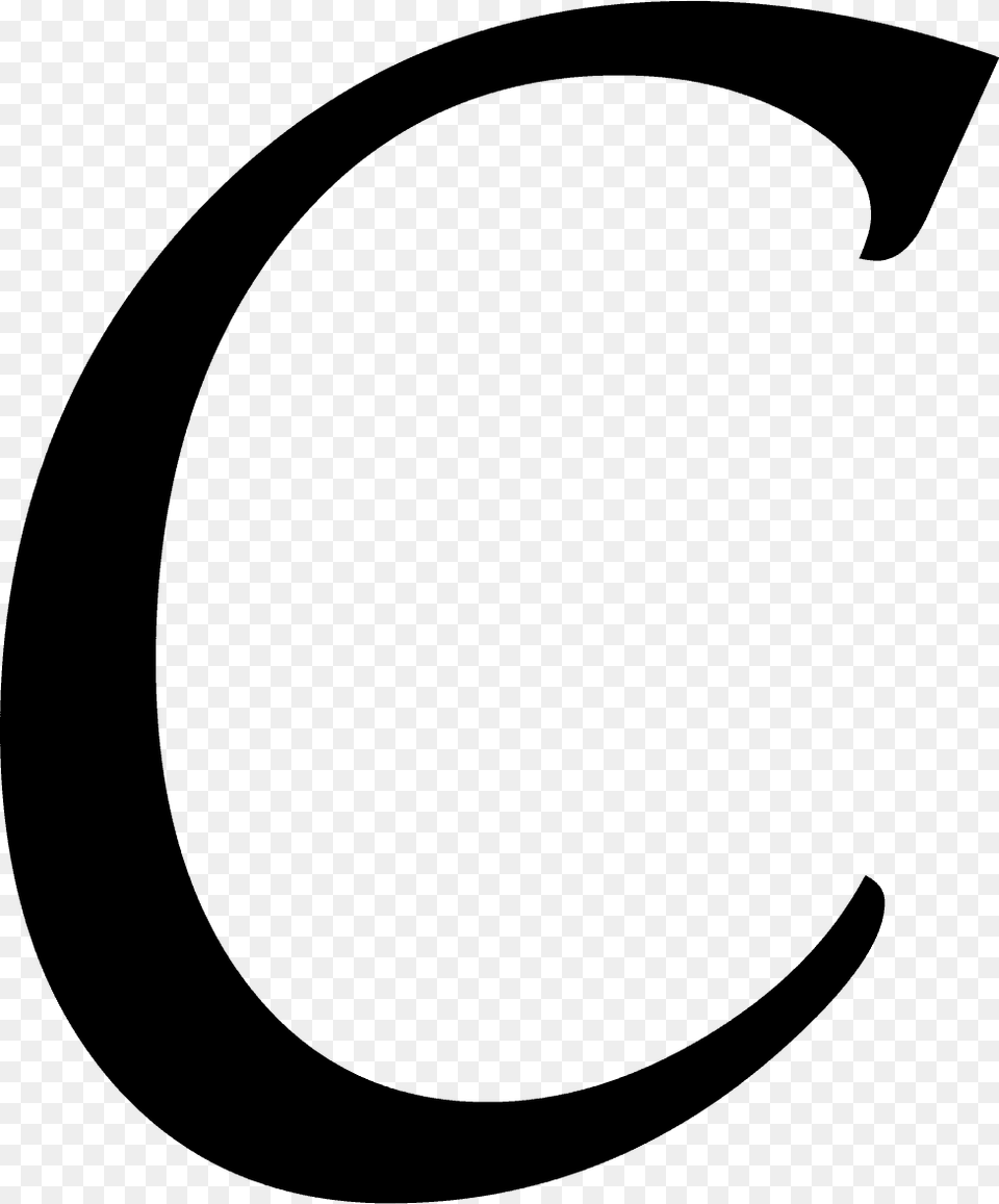 C Monogram Clipart Clipart Images Gallery For Letter C Monogram, Gray Png