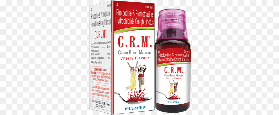 C R M Linctus Bottle, Advertisement, Plant, Herbs, Herbal Free Png