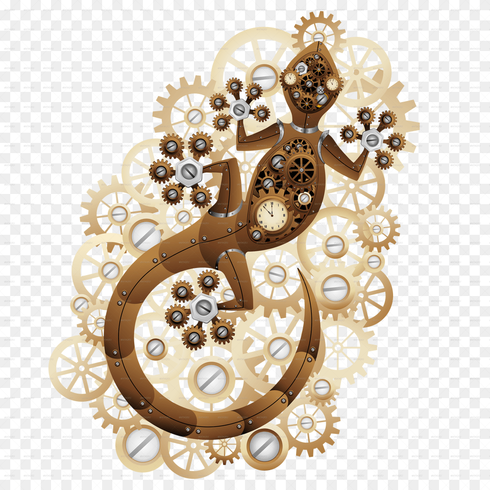 C Steampunk Gecko Lizard Vintage Style 5000 Steampunk Gecko Png