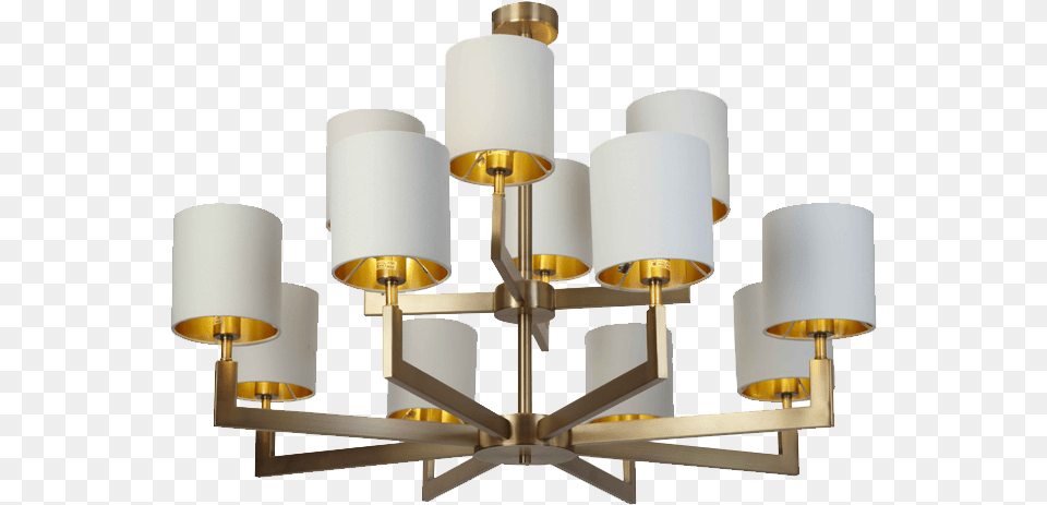 C Webster And Sons 12 Arm Antique Brass Chandelier, Lamp Free Transparent Png