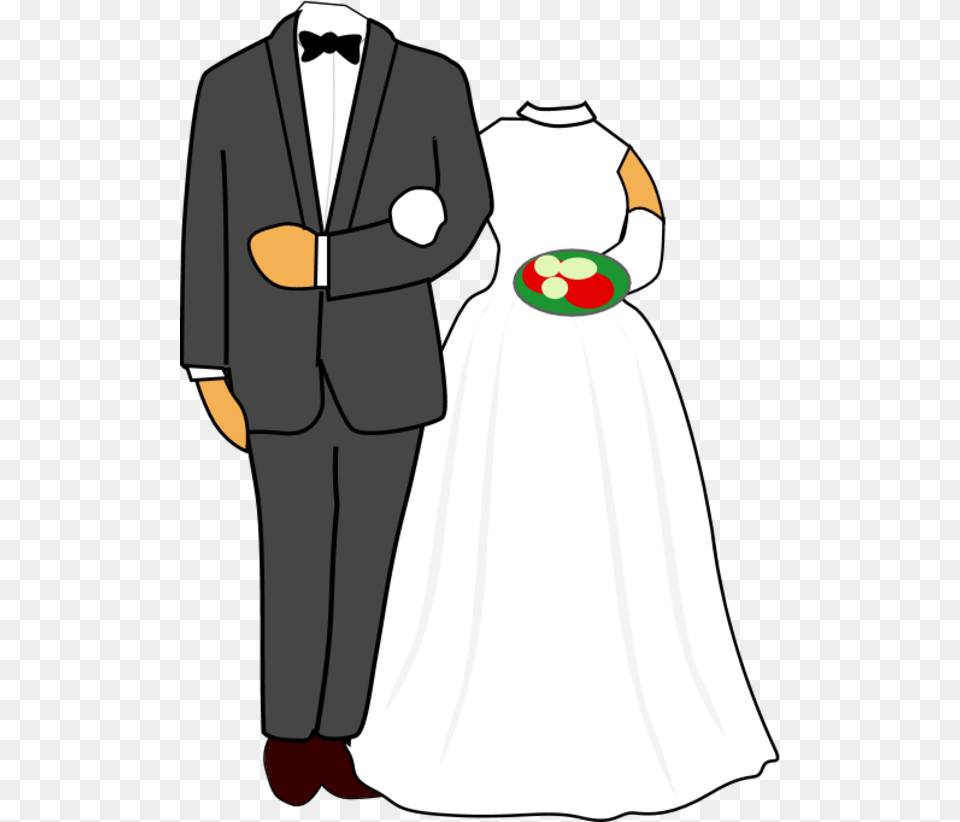 C Wedding Medium Groom And Bride Caricature, Suit, Clothing, Dress, Fashion Png Image