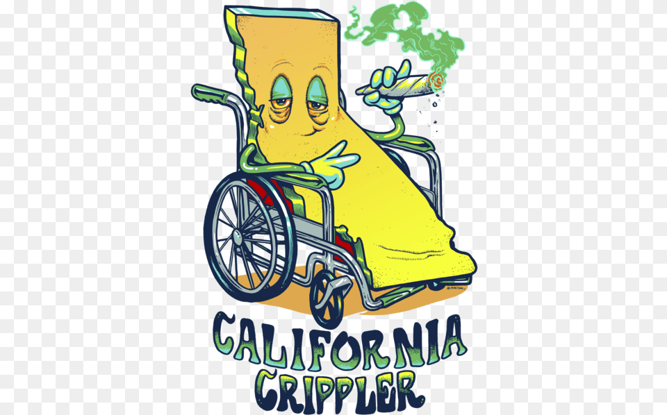 Ca Crippler Happy, Chair, Furniture, Advertisement, Wheel Free Png Download
