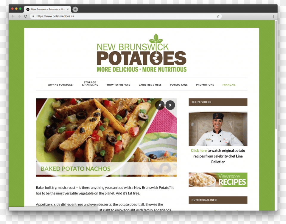 Ca For Some Of The Most Mouth Watering Potato Recipes Web Page, File, Person, Advertisement, Face Png Image