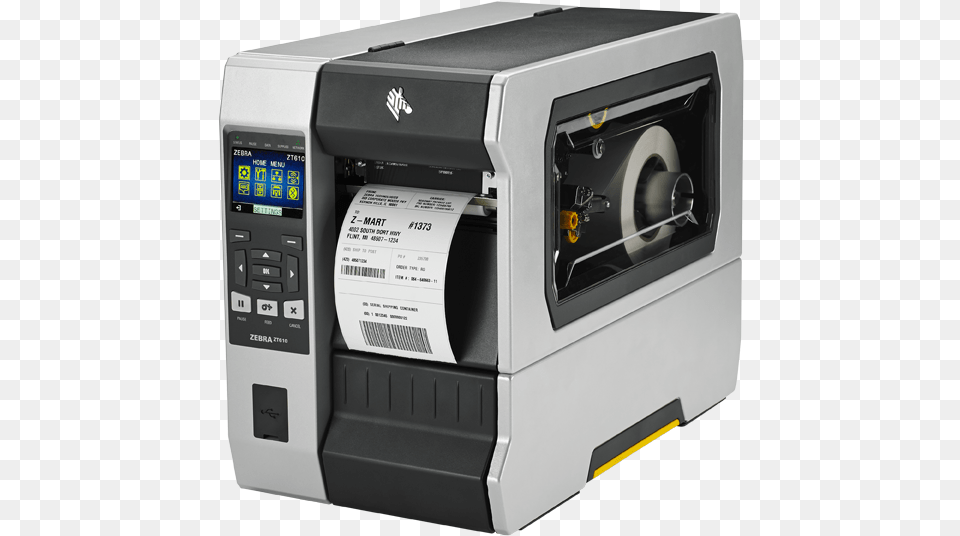 Cab Two Color Printer Angled Left Withmedia Zebra Barcode Printers, Computer Hardware, Electronics, Hardware, Machine Free Transparent Png
