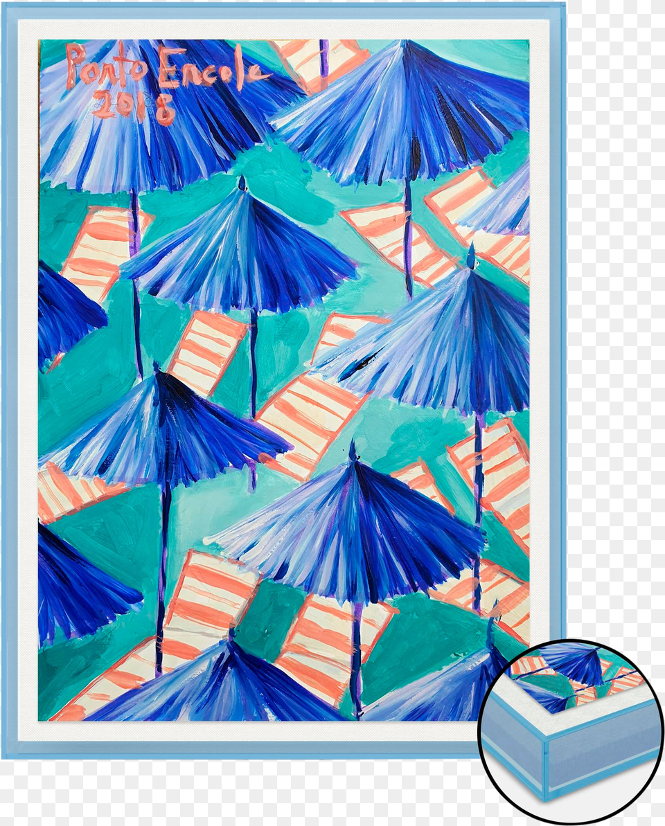 Cabana 9 By Lulu Dk In Light Blue Acrylic Shadowbox Xs Art Print Horizontal Free Transparent Png