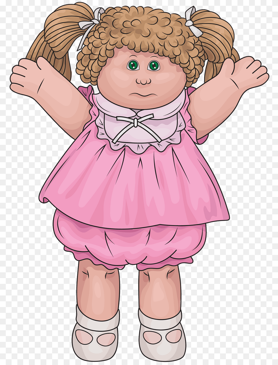 Cabbage Patch Doll Clipart, Baby, Person, Face, Head Png