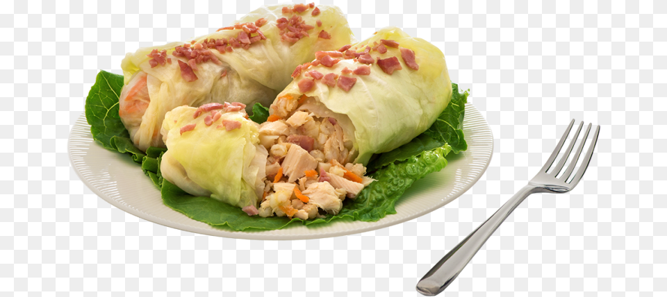 Cabbage Roll, Cutlery, Fork, Food, Meal Png Image