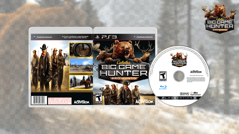 Cabelas Big Game Hunter Pro Hunts Ps3 Download Activision Cabela39s Big Game Hunter Pro Hunts Wii, Person, Dvd, Disk, Mammal Png Image