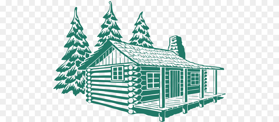 Cabin Along Stream Large Size, Architecture, Building, Housing, House Free Transparent Png