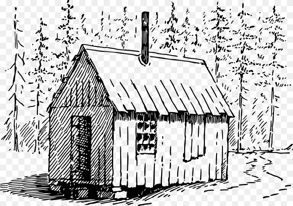 Cabin In The Woods, Gray Free Png
