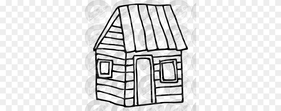 Cabin Outline For Classroom Therapy Use, Art, Collage, Text Free Transparent Png
