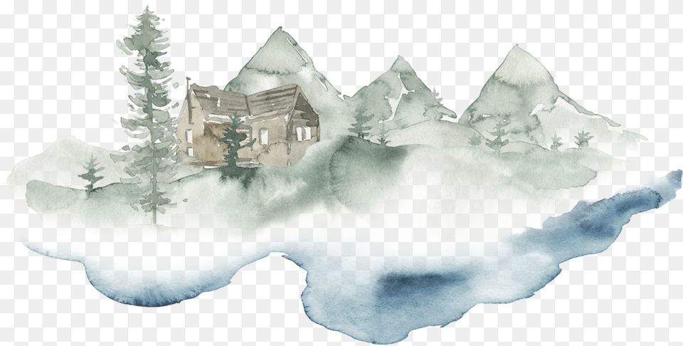 Cabin Watercolor Watercolor Paint, Outdoors, Ice, Nature, Wedding Free Transparent Png