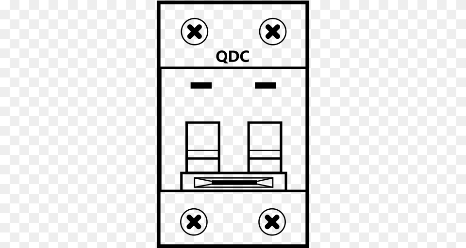 Cabinet Dc Branch Circuit Breaker Breaker Burglar Icon With, Gray Png Image