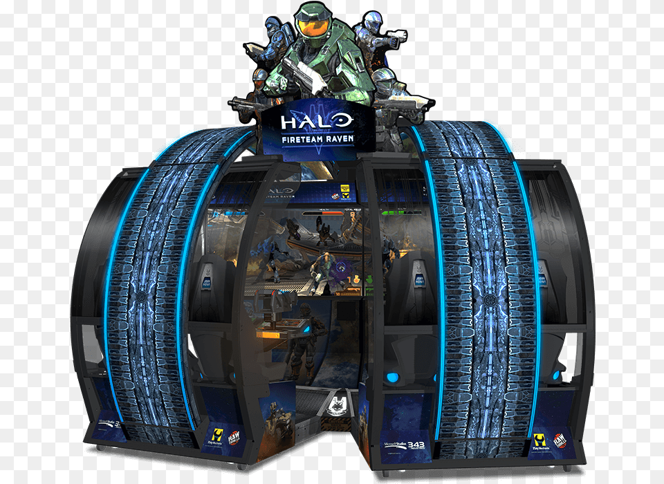 Cabinet Halo1 Halo Arcade Game Fireteam Raven, Person, Adult, Male, Man Free Png Download