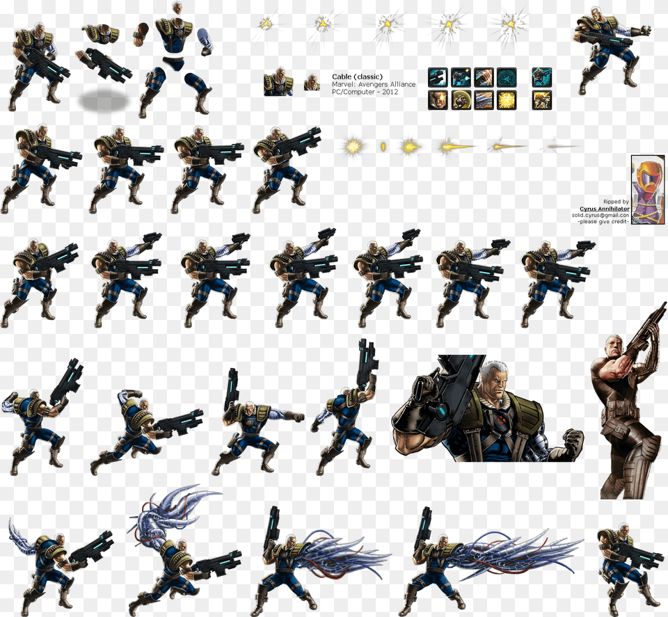 Cable Cable Marvel Avengers Alliance, Adult, Male, Man, Person Png Image