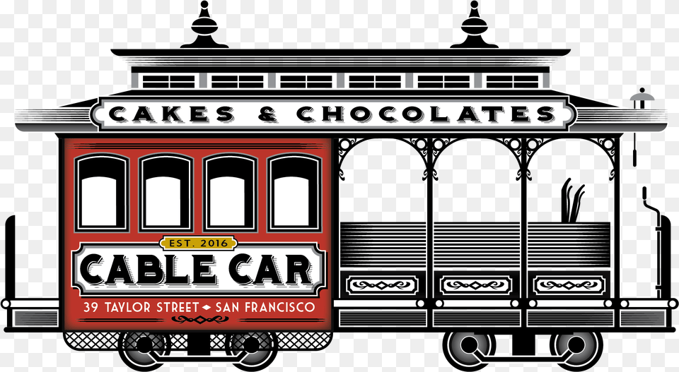 Cable Car Cakes And Chocolates San Francisco Cable Car Clip Art, Scoreboard, Transportation, Vehicle Png Image