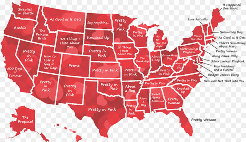 Cabletv Com Favorite Christmas Movie By State, Chart, Map, Plot, Atlas Free Transparent Png