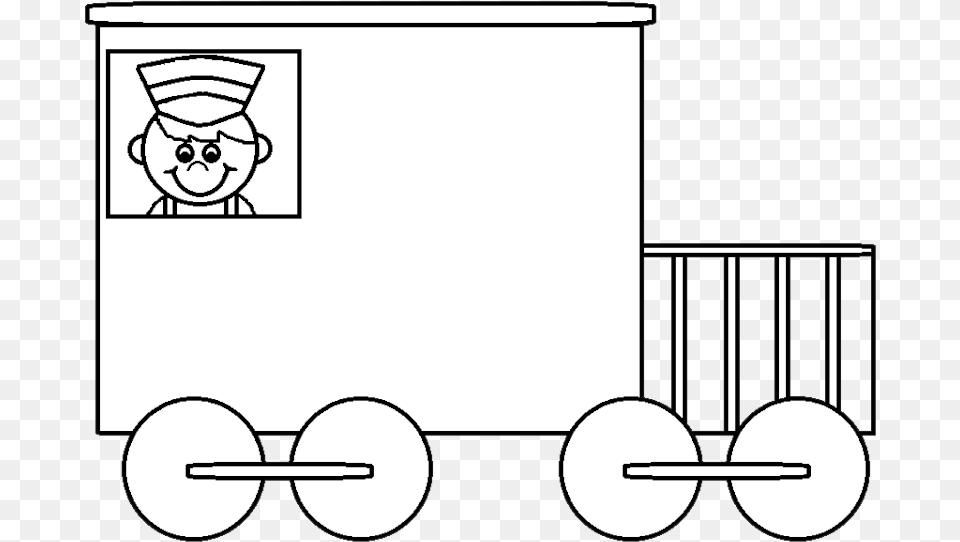 Caboose Car Black And White Train Car Clipart Clipartfest Train Caboose Clip Art Black And White, Baby, Face, Head, Person Free Png