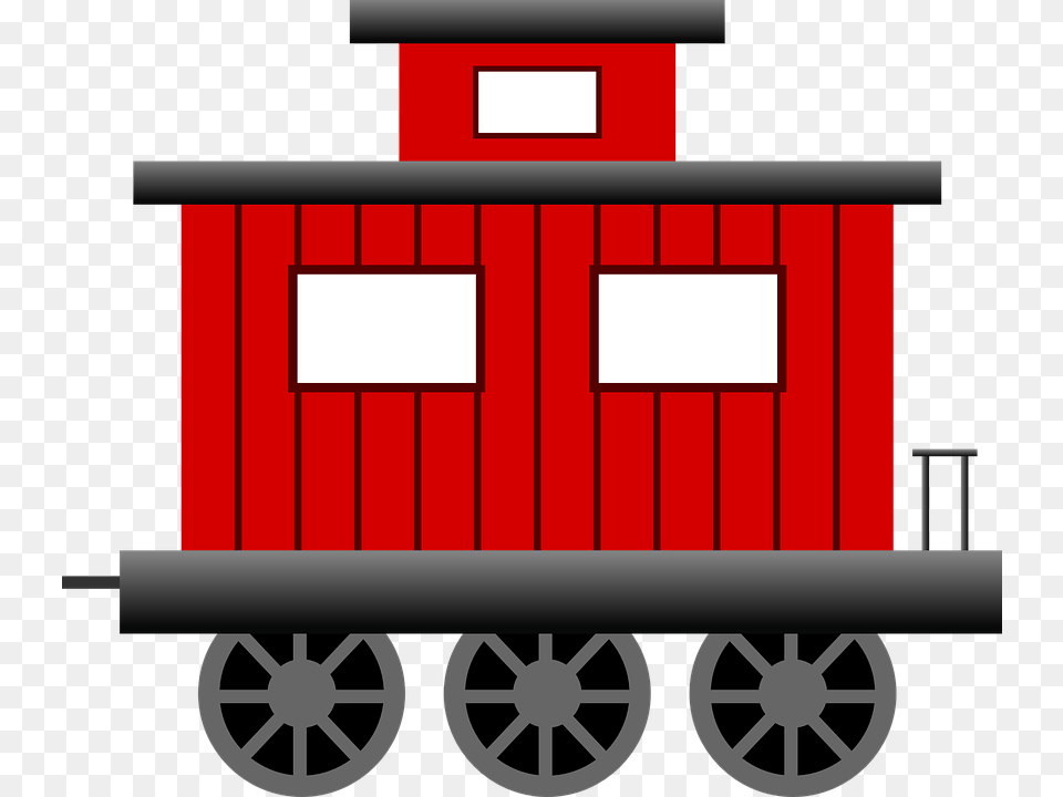 Caboose Train Transportation Train Caboose Clip Art, Machine, Wheel, Railway, Vehicle Free Png Download