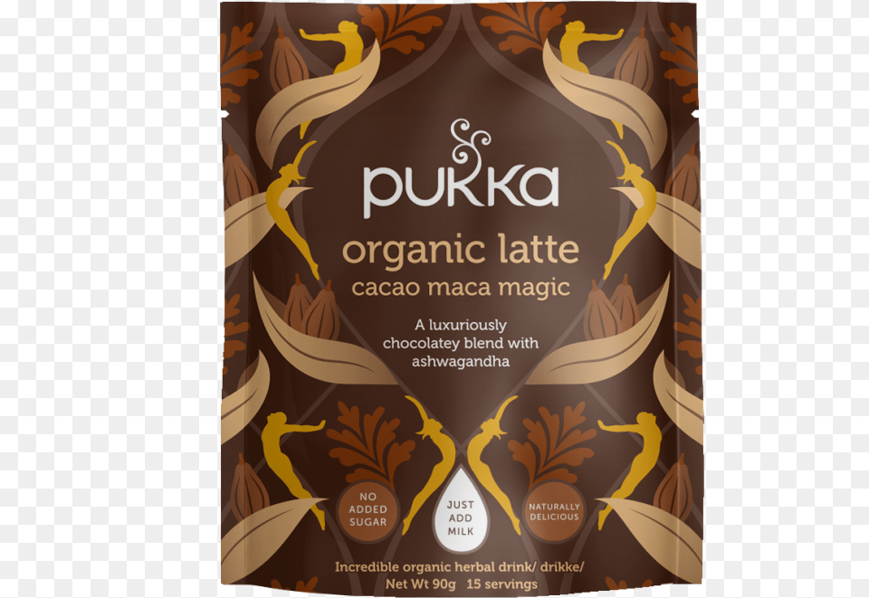 Cacao Maca Magic Organic Latte Pukka Latte, Advertisement, Poster Free Transparent Png