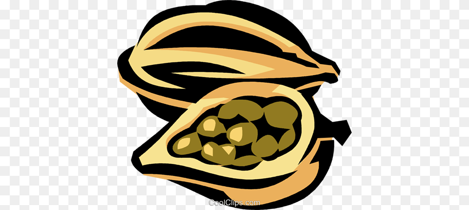 Cacao Pod Royalty Vector Clip Art Illustration, Food, Produce, Clothing, Hardhat Png Image