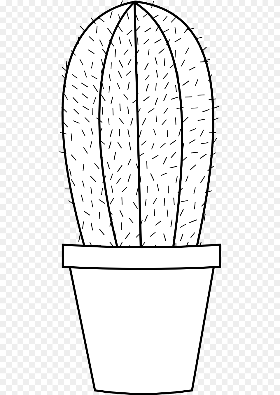 Cactus 16 Black White Line Art Flower Scalable Vector Nopales Para Colorear, Plant, Potted Plant Free Transparent Png