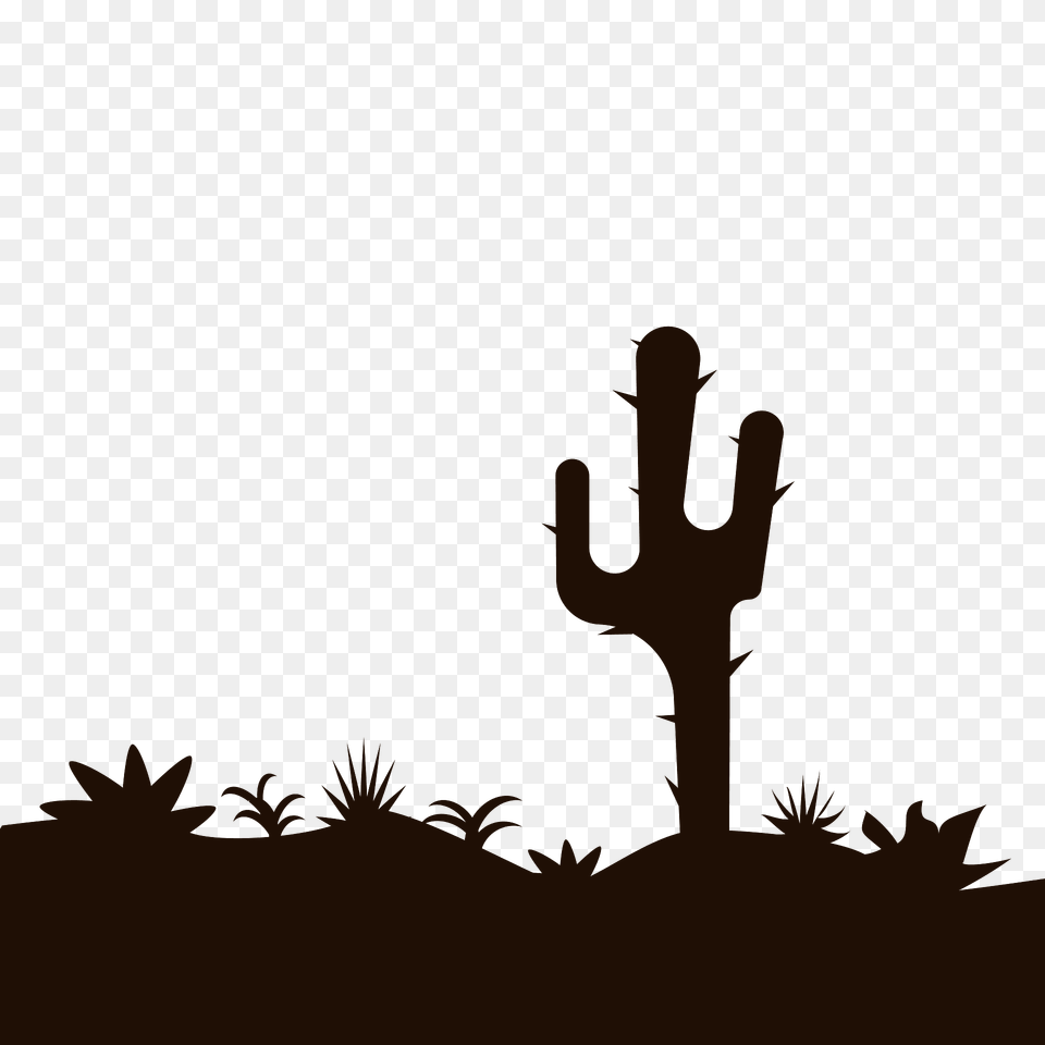 Cactus Clipart, Silhouette, Plant Free Transparent Png