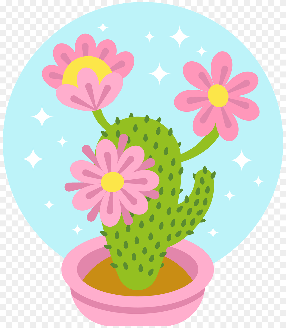 Cactus Clipart, Daisy, Flower, Plant, Disk Png Image