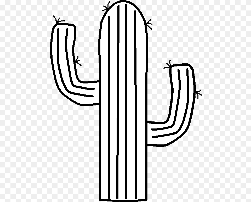 Cactus Clipart Black And White, Plant, Cross, Symbol Free Png