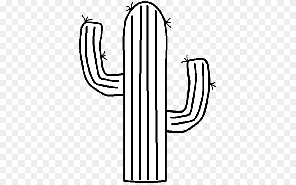 Cactus Clipart Black And White Nice Clip Art, Plant, Cross, Symbol Png Image