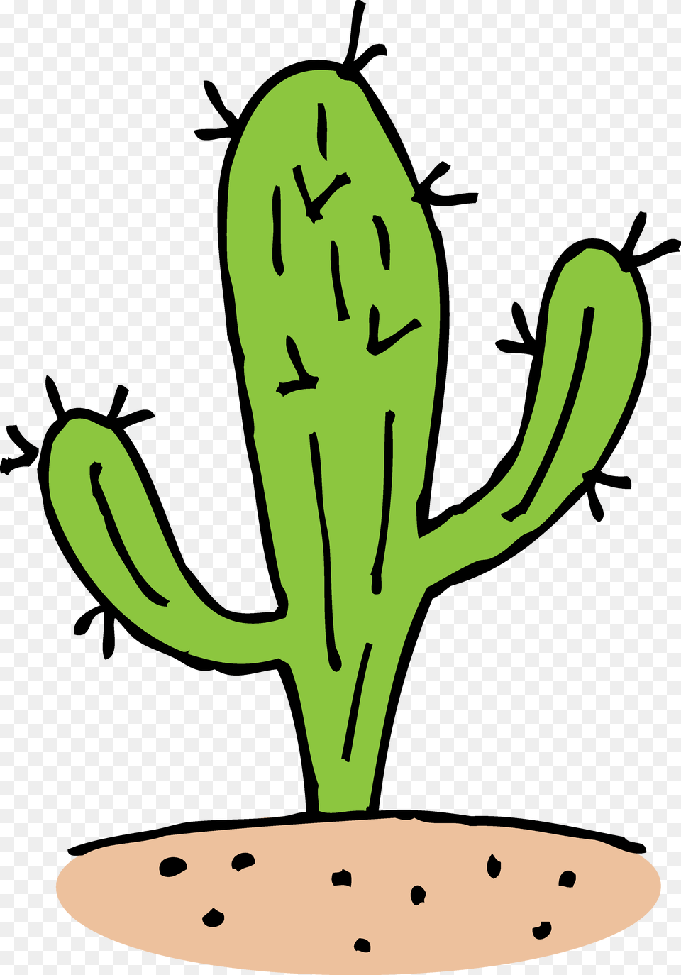 Cactus Clipart Single Cactus In Desert Clipart, Plant, Animal, Fish, Sea Life Png Image
