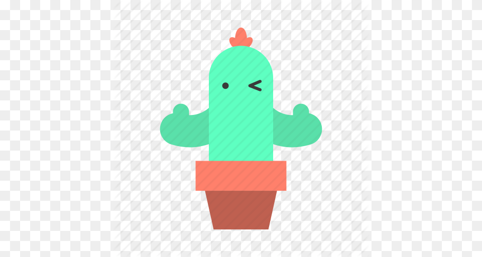 Cactus Cute Emoji Plant Pot Icon, Baby, Person Free Png