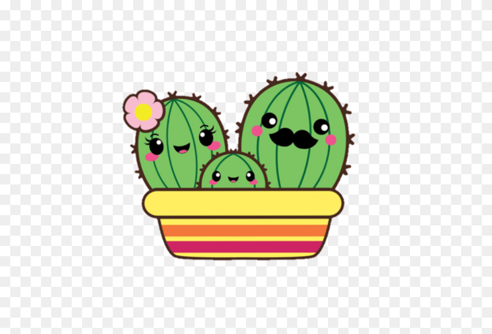 Cactus Cute Kawaii Family Nopal, Plant, Potted Plant, Toy, Face Png