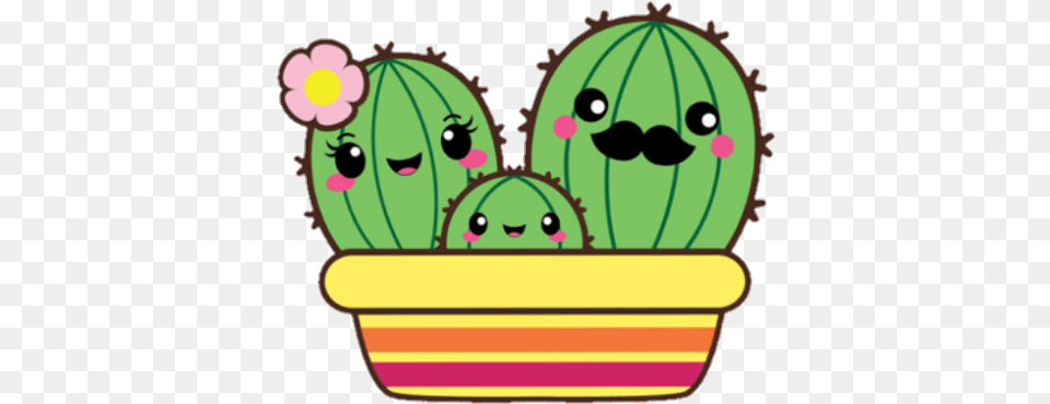 Cactus Cute Kawaii Family Nopal, Plant, Potted Plant, Baby, Person Free Png