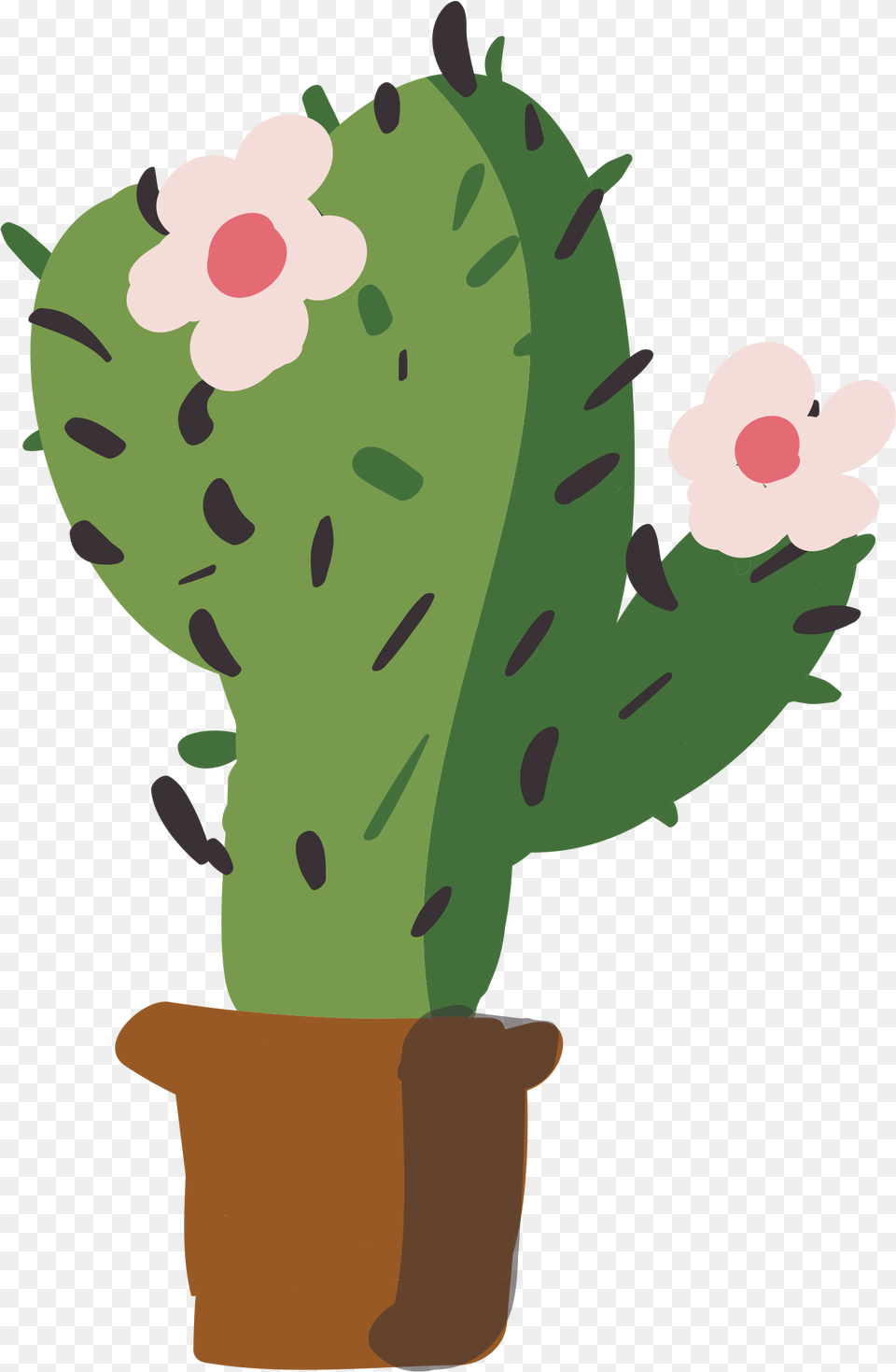 Cactus Drawing Black And White Flower Cactus, Plant, Animal, Bear, Mammal Free Png