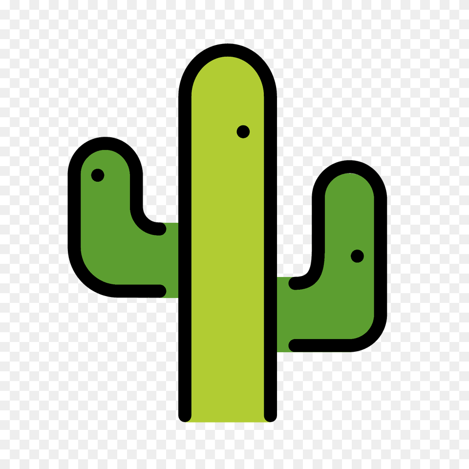 Cactus Emoji Clipart, Green, Text, Symbol Free Transparent Png