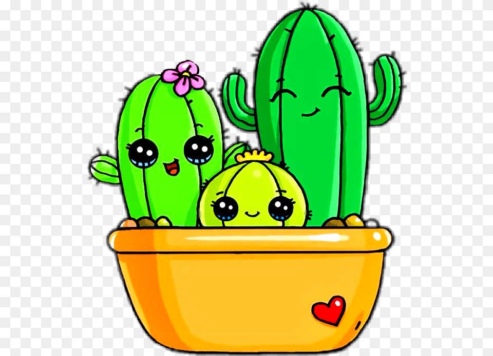 Cactus Family Love Green Voteplease Vote4vote Draw So Cute Draw So Cute Cactus, Plant, Potted Plant Free Png