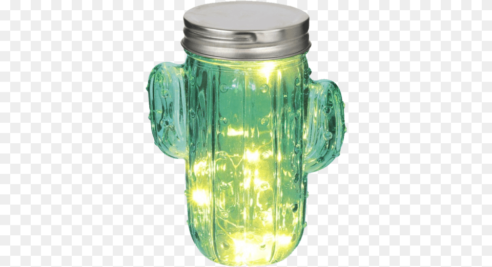 Cactus Firefly Led Jar Light Glass Bottle, Shaker, Mason Jar Png