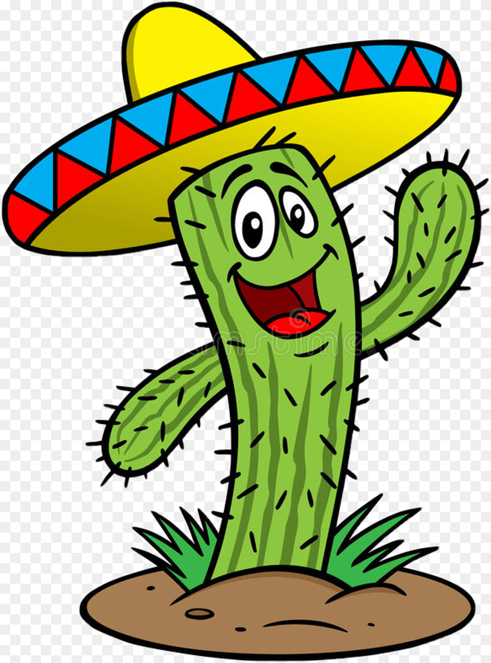Cactus Greencactus Sombrero Mexicansombrero Gorra Cactus With Hat Cartoon, Clothing, Animal, Bird, Plant Free Png