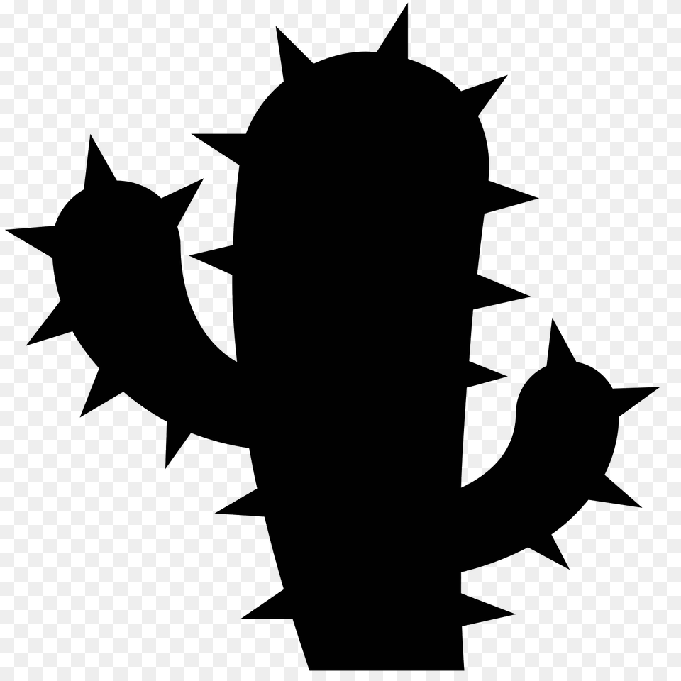 Cactus Icon, Gray Free Transparent Png