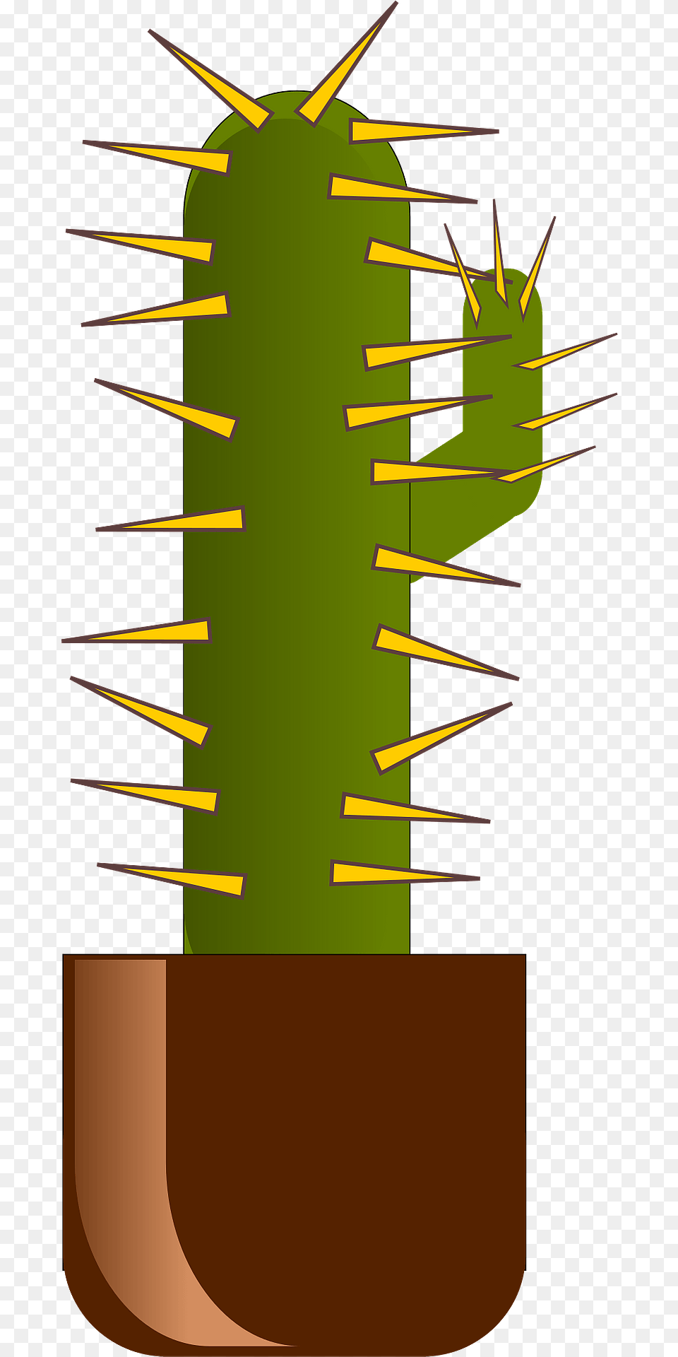Cactus In A Brown Pot Clipart, Plant Png