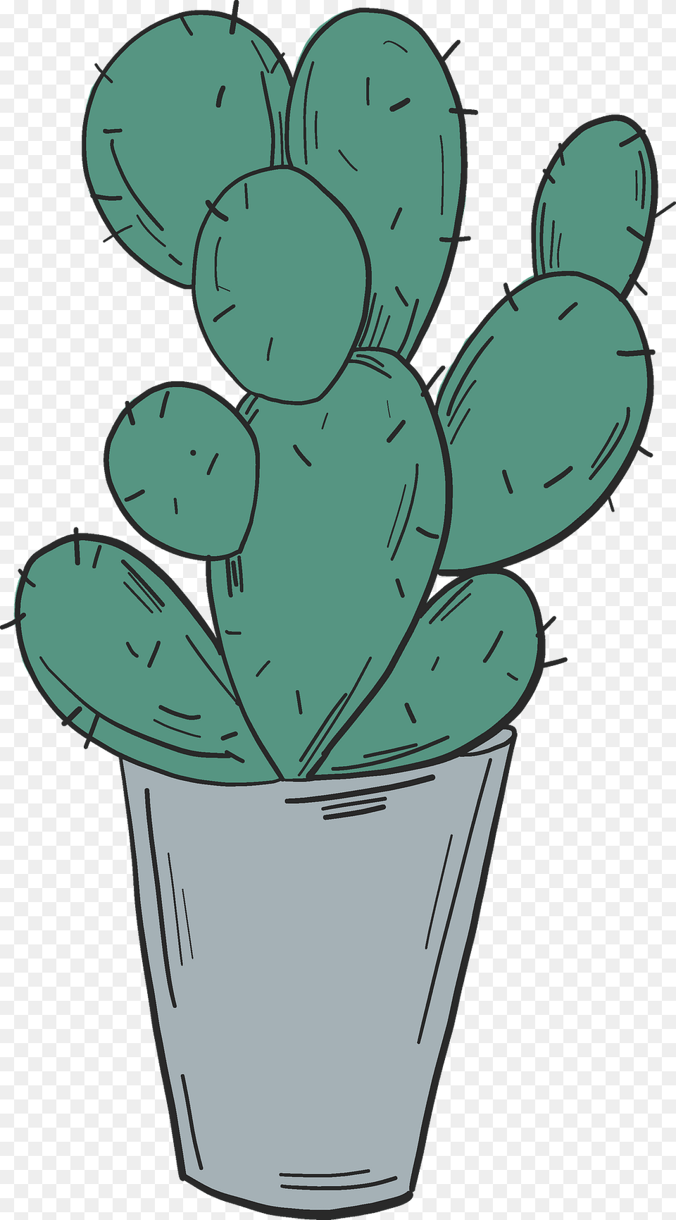 Cactus In A Pot Clipart, Plant, Person, Face, Head Free Transparent Png