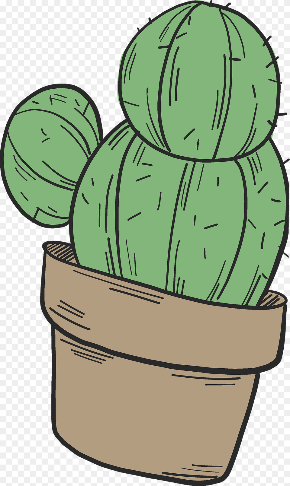 Cactus In A Pot Clipart, Plant, Potted Plant, Food, Fruit Free Png