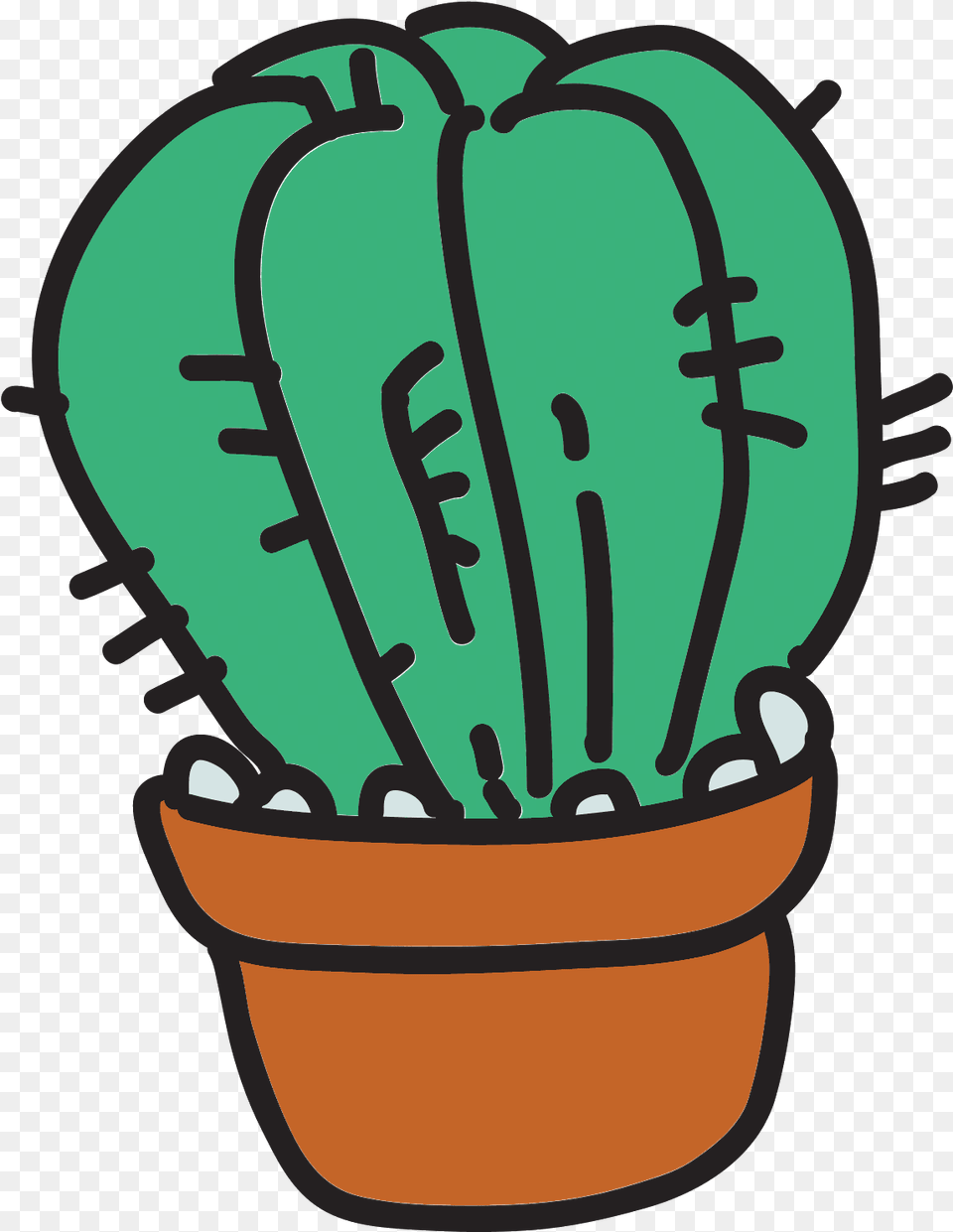 Cactus In Pot Icon Cacti Doodle, Plant, Dynamite, Weapon Free Png