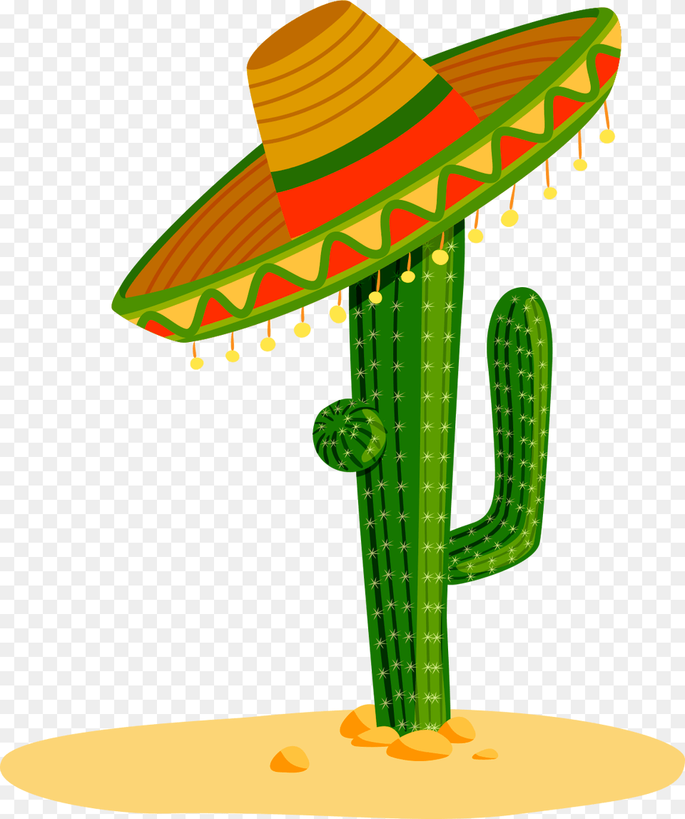 Cactus Mexicano Cactus Sombrero Clipart Background, Clothing, Hat Png Image