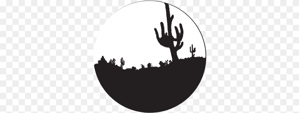 Cactus Moon Gobo Metal, Silhouette, Photography Free Png