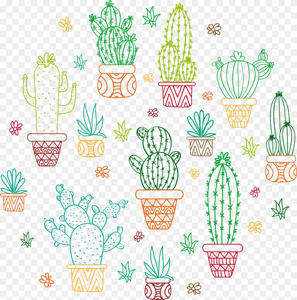 Cactus Remixit Sccacti Cacti Cactus Doodle Transparent, Plant, Pattern Free Png